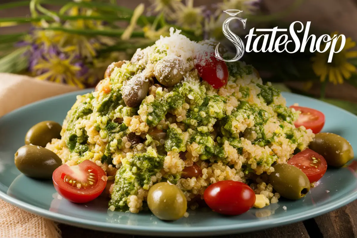 Salada de Quinoa e Feijão com Pesto