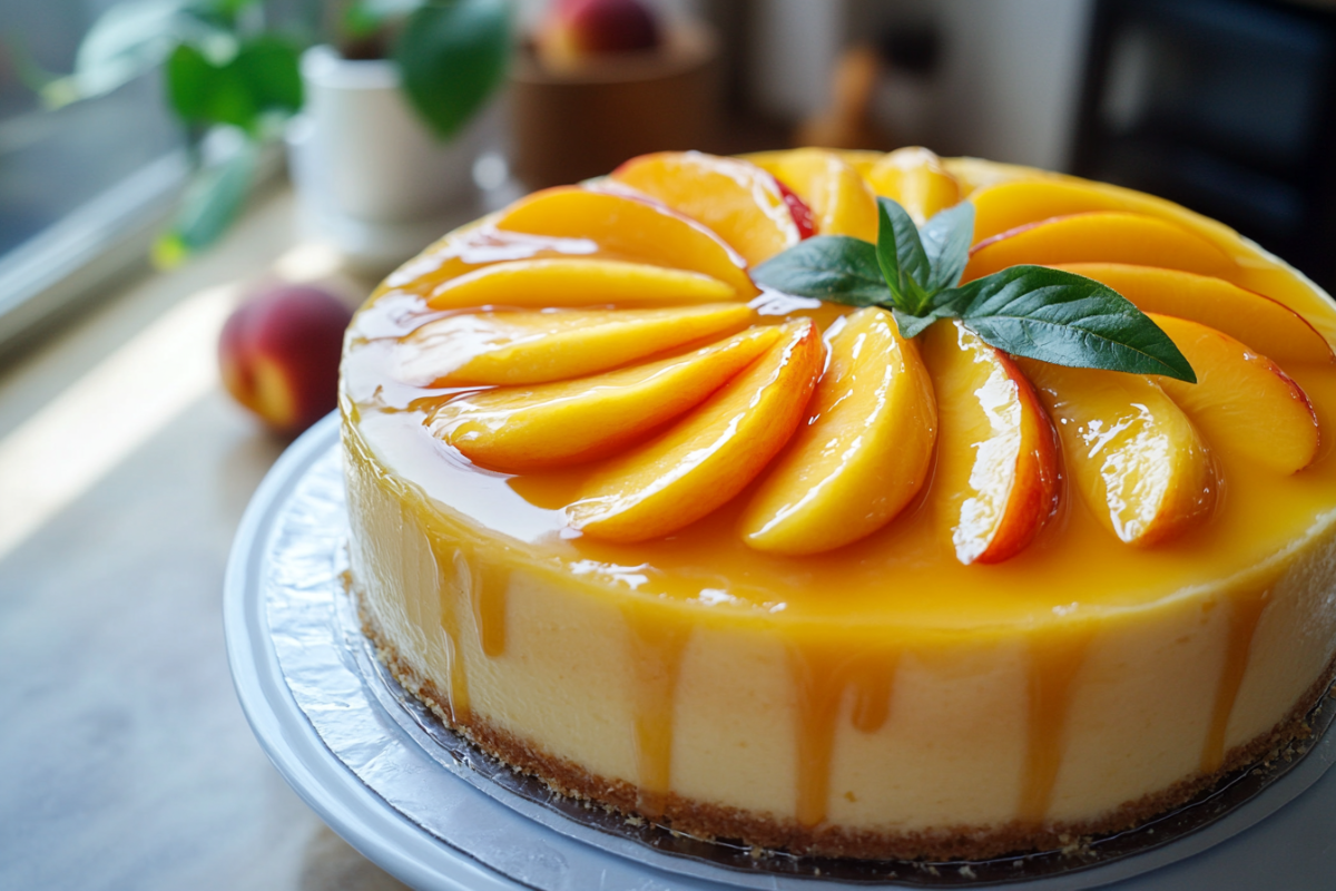 Bolo de Caramelo de Pêssego de Verão Celestial – Receita Perfeita