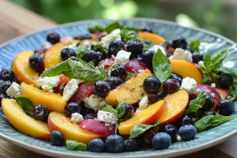 Salada Feta de Pêssego e Mirtilo